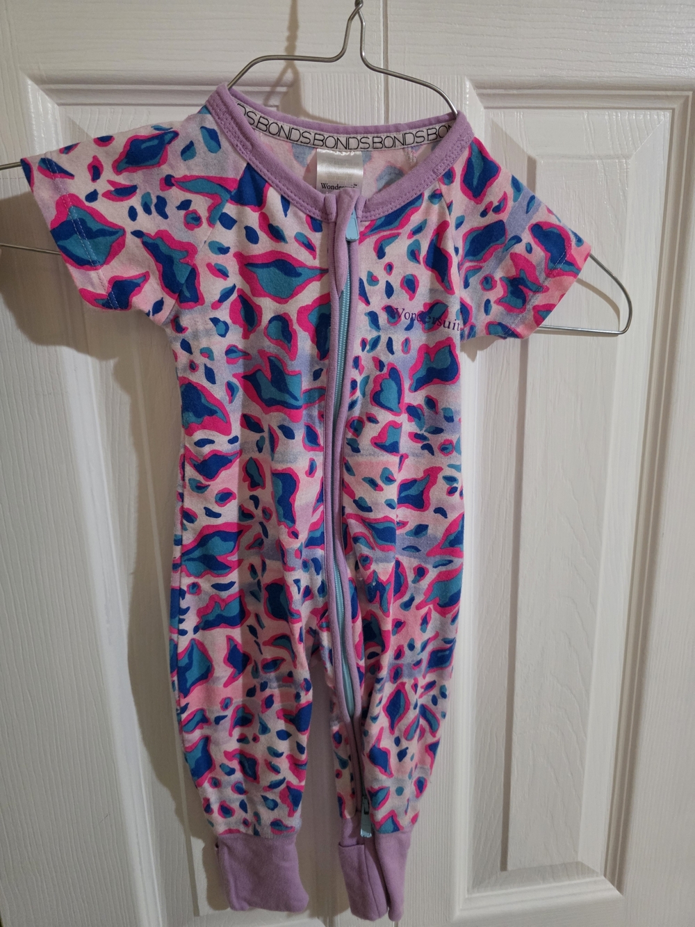 Bonds Pink & Blue Leopard Print Kids One-Piece